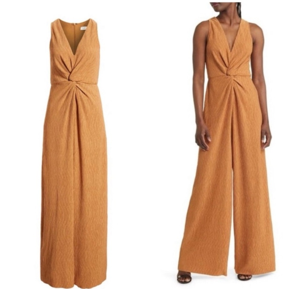 Elegant Tan Sleeveless Jumpsuit